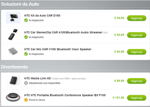 HTC One: disponibili all'acquisto sullo store italiano di HTC tutti gli accessori ufficiali