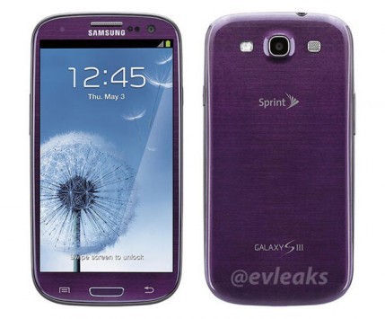 Il Samsung Galaxy S III sarà presto disponibile anche in viola