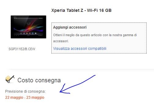 Xperia Tablet Z: confermato l'arrivo in Italia verso la fine del mese di Maggio
