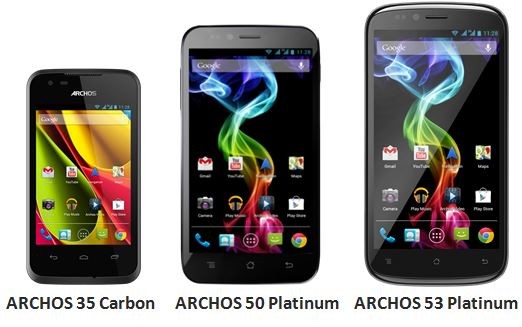 Archos annuncia ufficialmente tre smartphone: 35 Carbon, 50 Platinum e 53 Platinum