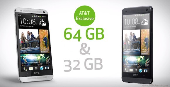HTC One: versione da 64GB esclusiva di AT&T in USA