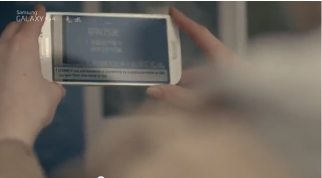 Samsung Galaxy S4: ecco il video promozionale completo di S-Translator