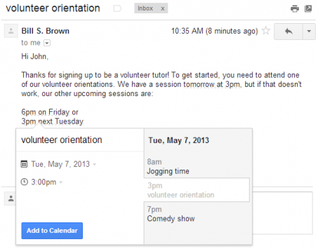 Gmail si aggiorna con la possibilità di aggiungere gli eventi del Calendario dalle mail