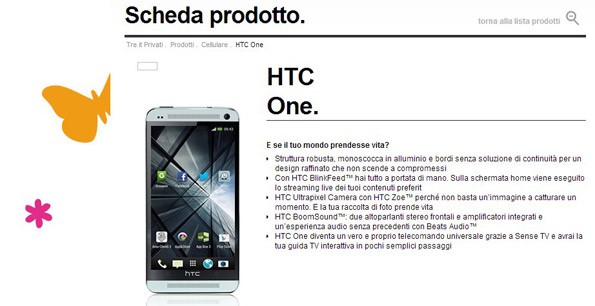 HTC One: disponibile all'acquisto e ufficializzate le tariffe in Abbonamento con 3 Italia