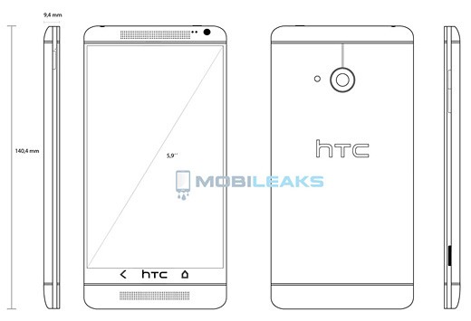 HTC One Max svelato: display da 5.9 pollici e spessore di 9.4 mm