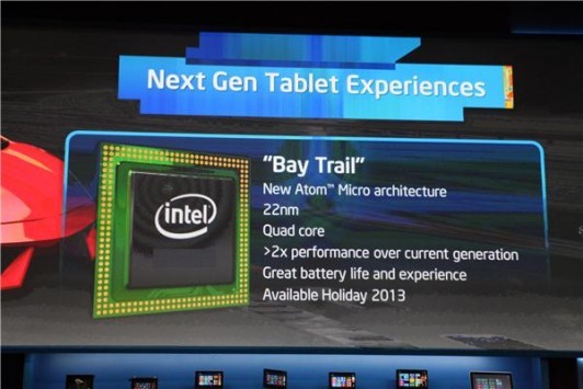Intel Bay Trail quad-core a 64-bit su Android in estate