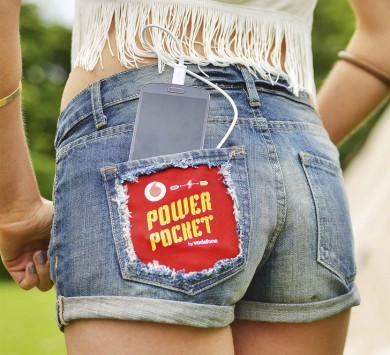 Power Pocket : Vodafone studia come ricaricare lo smartphone con gli shorts o il sacco a pelo