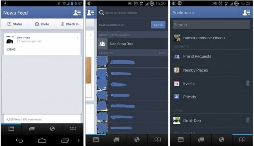 Facebook per Android: in arrivo una nuova barra di navigazione