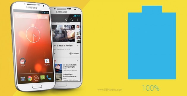 Samsung Galaxy S4 'Google Edition': ecco il test sulla batteria
