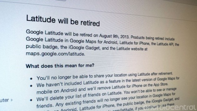 Google Latitude verrà ritirato il 9 Agosto