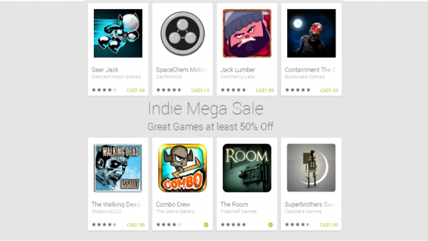 Google Play Indie Mega Sale: diversi titoli Indie scontati del 50%