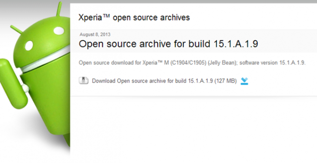 Sony Xperia M: disponibili i file Open Source