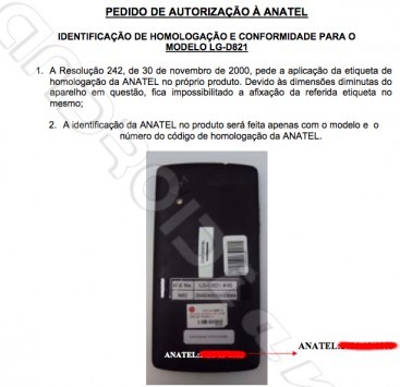 [ESCLUSIVA ANDROIDIANI] LG D821 è ufficialmente il Nexus 5 per il Brasile, ecco i documenti