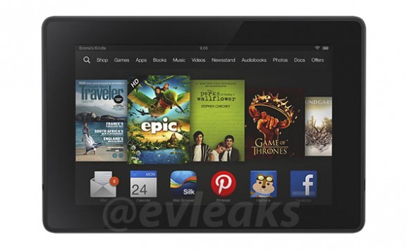 Amazon: ecco il render del nuovo tablet Kindle
