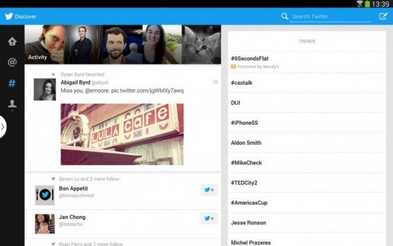 Twitter svela ufficialmente l’interfaccia tablet della propria applicazione