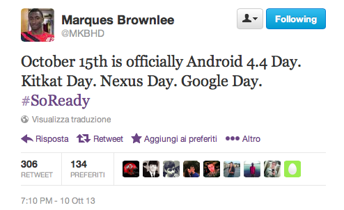 Android 4.4 KitKat e Nexus 5: ancora conferme per la presentazione del 15 Ottobre