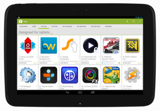 Google Play Store: novità per i tablet in arrivo il prossimo 21 Novembre