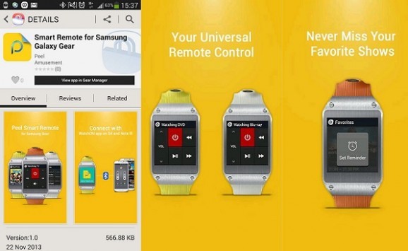 Samsung Smart Remote: ecco l’app che trasforma il Galaxy Gear in un telecomando per TV