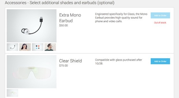 Google vende direttamente gli accessori per i Glass