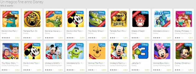Grandi sconti Disney sul Google Play Store