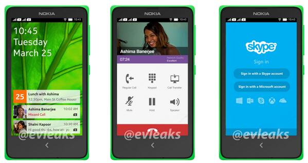 Android secondo Nokia: svelata l'interfaccia da @evleaks