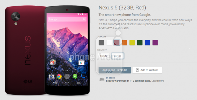 LG Nexus 5: fotografata in Vietnam una versione rossa