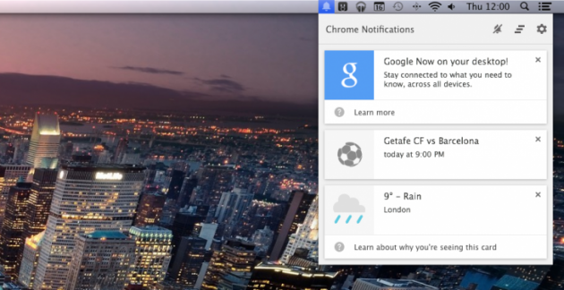 Google Now arriva su Mac e PC grazie all'ultimo aggiornamento di Google Chrome Canary