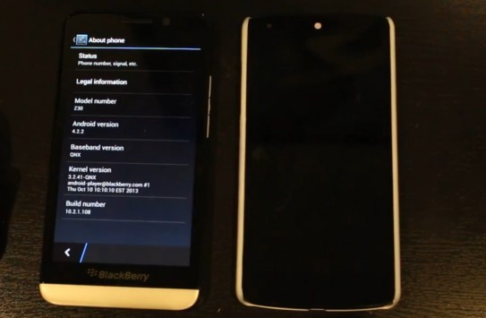 Blackberry molto vicina ad Android: un video mostra Android 4.2.2 sul BB Z30