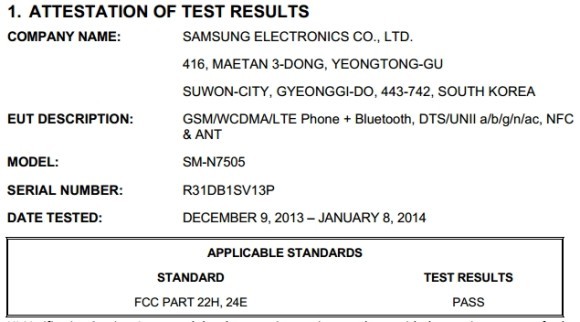 test fcc note 3 neo