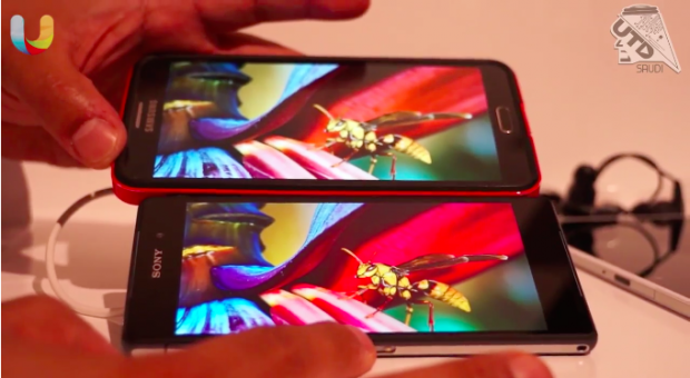 Sony Xperia Z2 vs Samsung Galaxy Note 3: ecco un confronto display