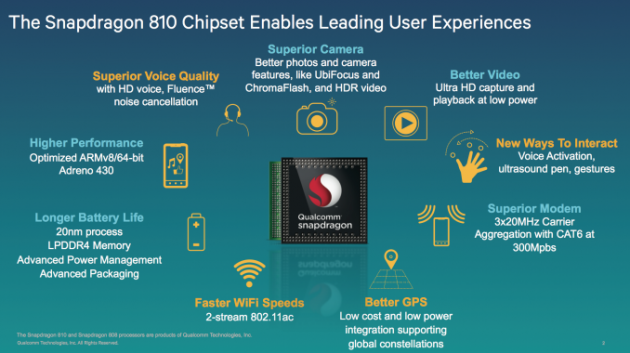 Qualcomm Snapdragon 808 e 810: ecco due nuovi chipset 64-bit per il 2015
