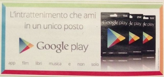 Google Play Gift Cards fanno una prima apparizione sul volantino Esselunga
