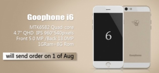 Goophone i6: già pronto il clone dell’iPhone 6