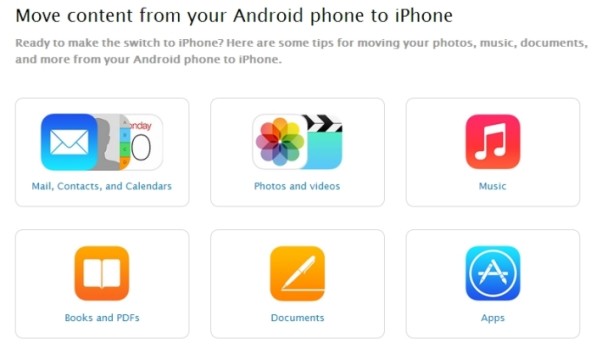 Apple pubblica una guida per passare da Android a iOS