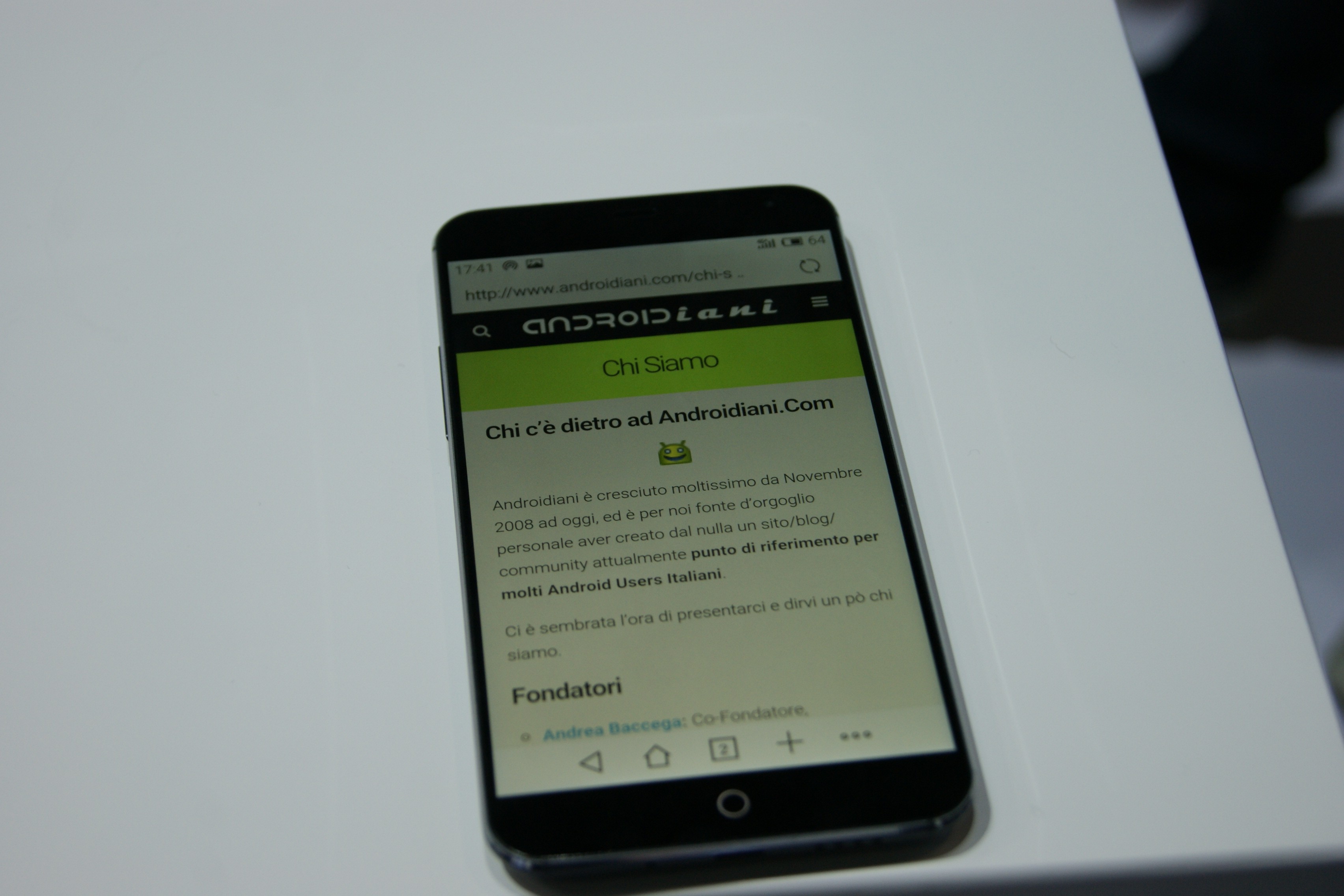 Pagina chi siamo di Androidiani.com su MX4
