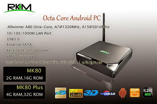 Rikomagic MK80: nuovo miniPC Android con CPU octa-core e 4 GB di RAM