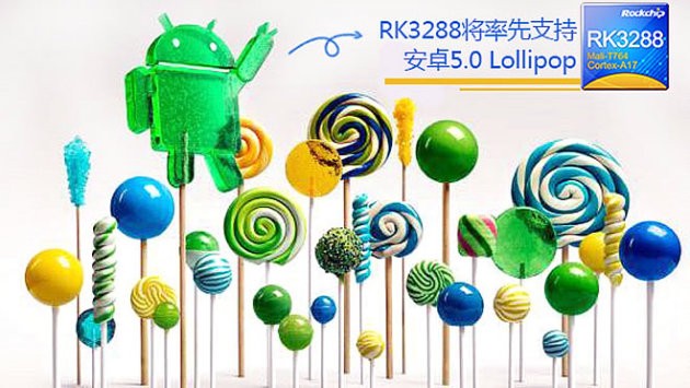 Rockchip mostra Android 5.0 Lollipop in esecuzione su RK3288
