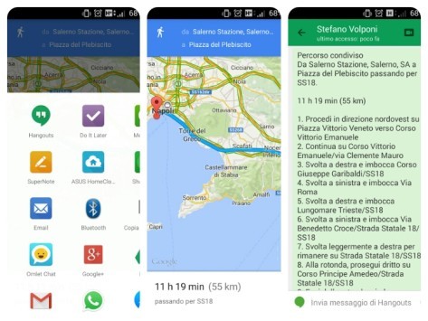 Google Maps aggiunge la possibilità di condividere le indicazioni stradali