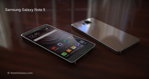 Samsung Galaxy Note 5 immaginato in un nuovo render