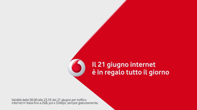 Vodafone festeggia l'estate: internet gratis per tutti il 21 Giugno