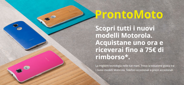 ProntoMoto, sconti fino a 75 Euro sugli smartphone Motorola italiani (Nexus 6 compreso)