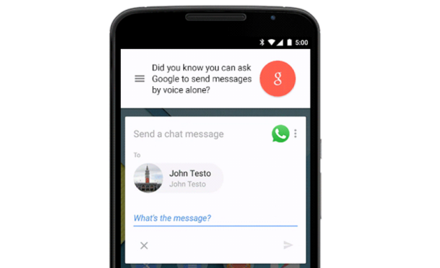 'OK Google' ora consente di inviare messaggi tramite WhatsApp