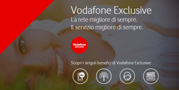 Vodafone Exclusive, servizi e vantaggi a 1.9 Euro al mese in più da fine Agosto