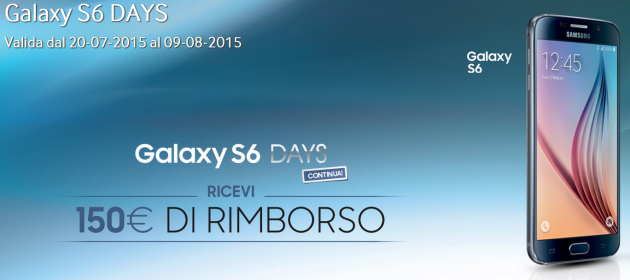 Samsung Galaxy S6 Days continua: rimborso di 150 Euro su Galaxy S6 e S6 Edge italiani