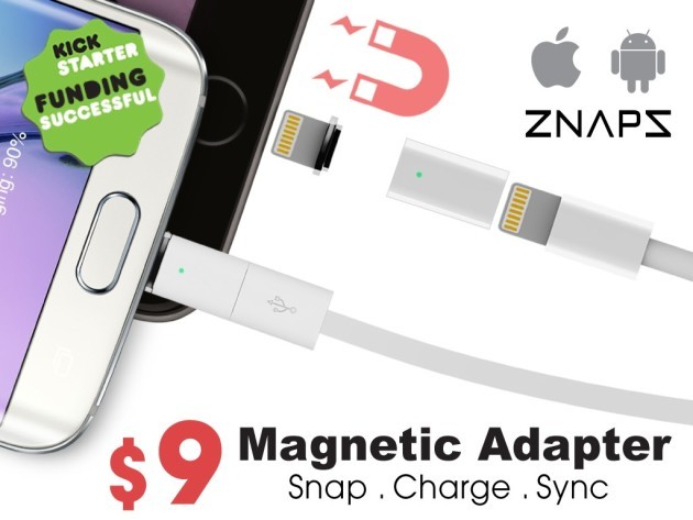Znaps, adattatore Micro-USB magnetico che vi faciliterà la vita