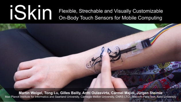 iSkin trasformerà il vostro corpo in un pannello di controllo Touch Sensitive
