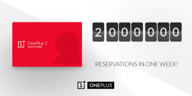 OnePlus Two: due milioni di prenotazioni in meno di due settimane