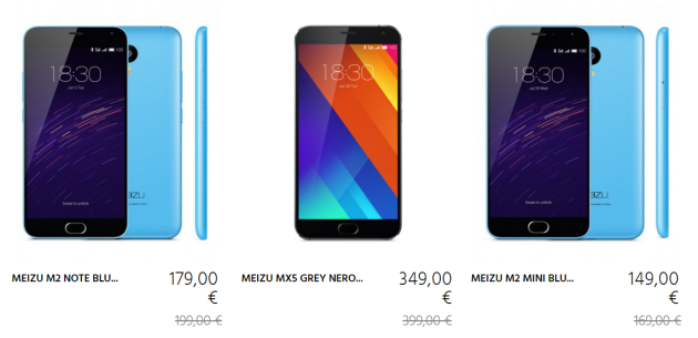 Meizu MX5, M2 e M2 Note in sconto sullo store italiano solo per oggi