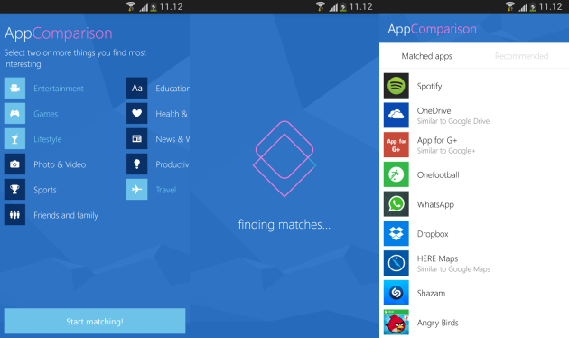 Microsoft AppComparison aiuta gli utenti a passare da Android a Windows Phone