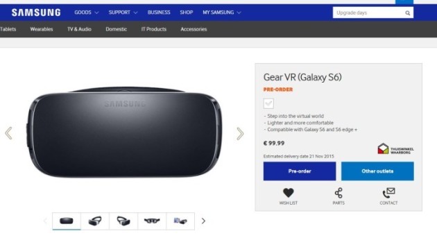 Samsung Gear VR: nuovo modello compatibile con i Galaxy 2015 in preordine a 99 Euro